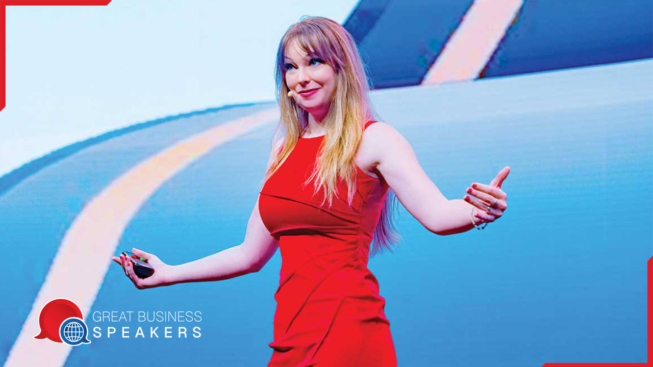 Amelia Kallman hire highly regarded futurist speaker book at agent Great Business Speakers.
