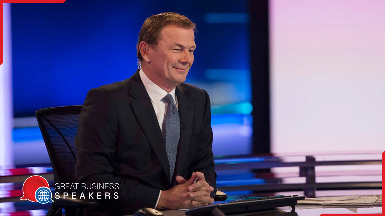 Andrew Wilson hire veteran of live television presenting speaker book at agent Great Business Speakers