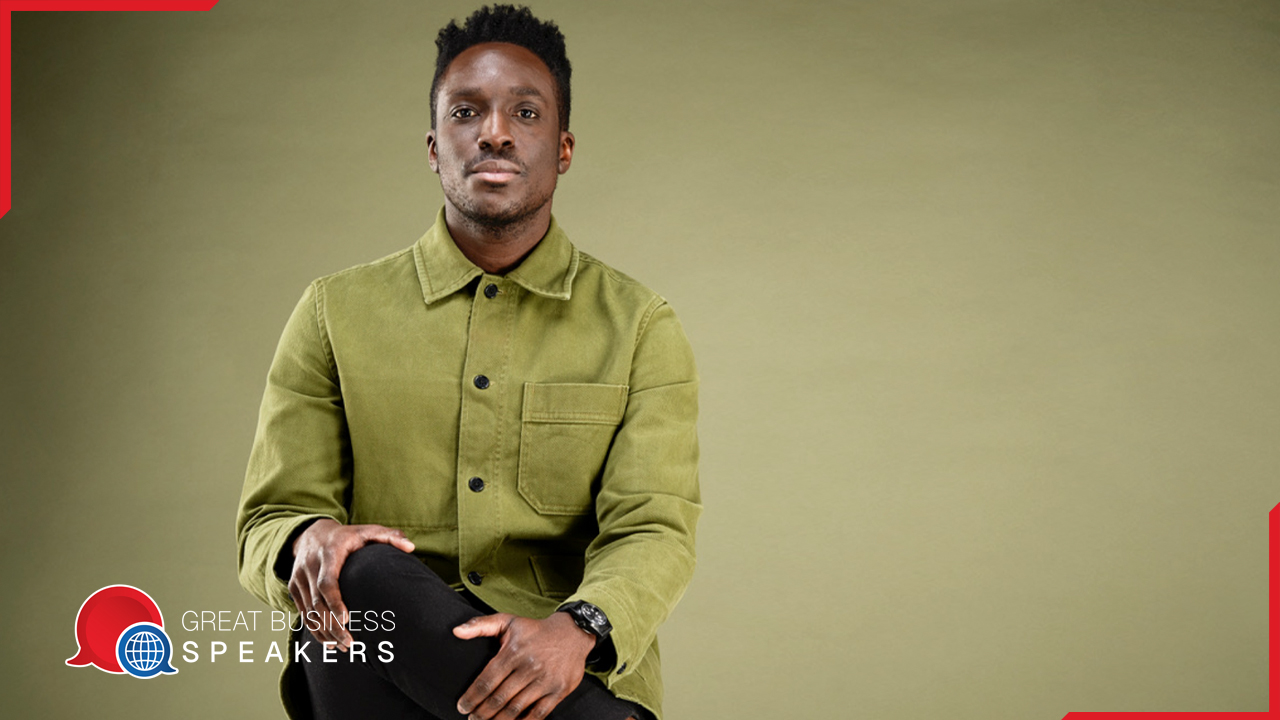Ayo Akinwolere hire former Blue Peter Presenter speaker book at agent Great Business Speakers