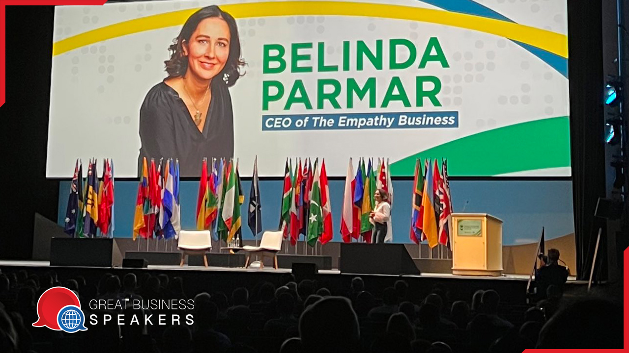 Belinda Parmar OBE empathy leadership communications diversity AI STEM Tech Davos WEF speaker at official agent Great Business Speakers
