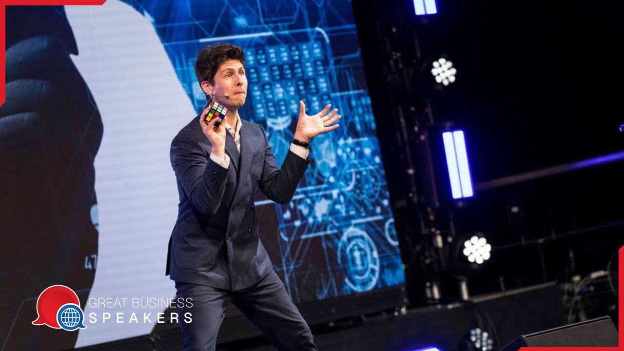 Ben Hanlin hire UK's most successful magician speaker book at agent Great Business Speakers