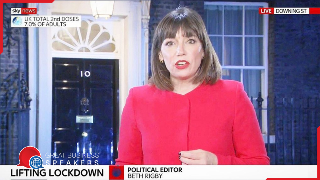 Beth Rigby hire first female political editor for Sky News speaker book at agent Great Business Speakers