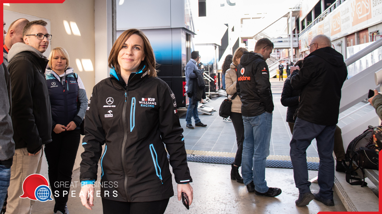 Claire Williams OBE hire British former motorsport executive speaker book at agent Great Business Speakers.