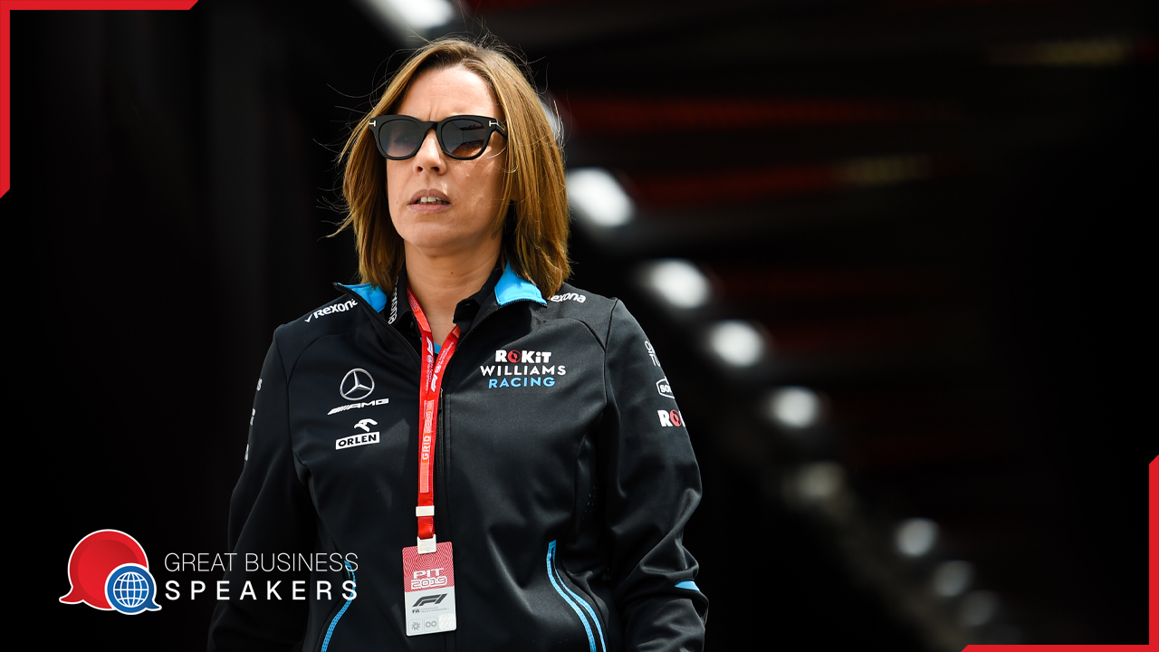 Claire Williams OBE hire British former motorsport executive speaker book at agent Great Business Speakers.