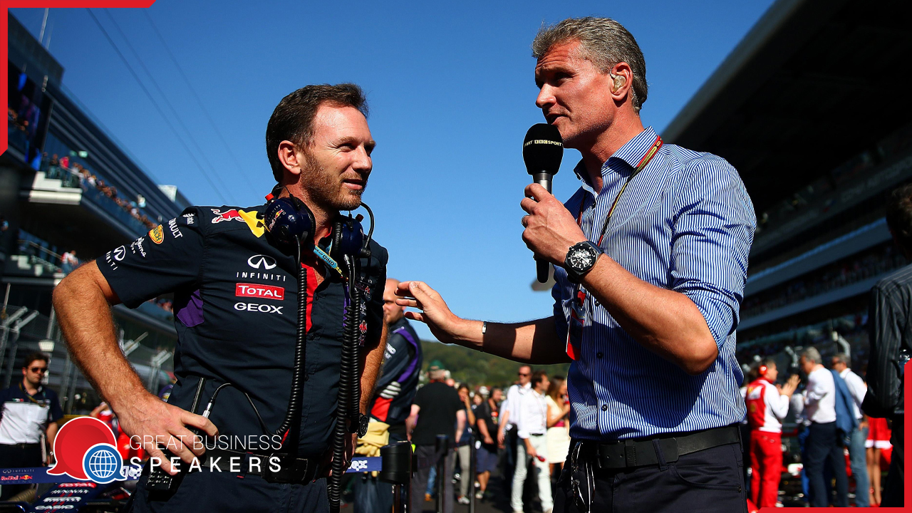 David Coulthard hire former Formula 1 Grand Prix driver speaker book at agent Great Business Speakers.