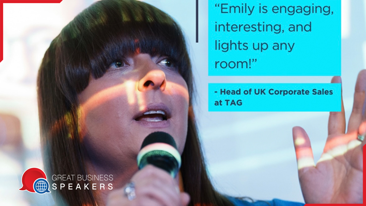 Emily Newstead hire female business speaker book at agent Great Business Speakers