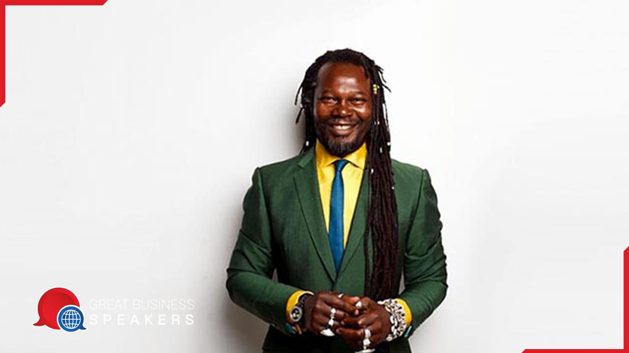 Levi Roots hire entrepreneur speaker book at agent Great Business Speakers.