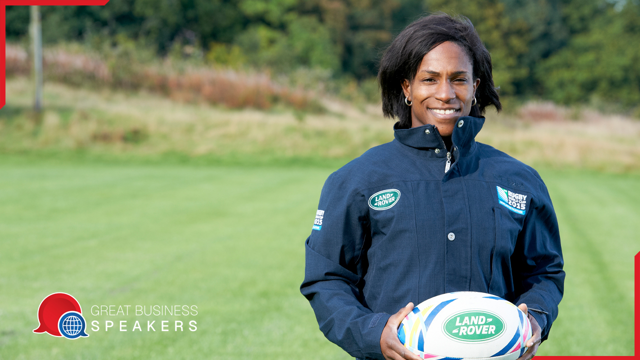 Maggie Alphonsi MBE hire well-known face of international women's Rugby speaker book at agent Great Business Speakers.
