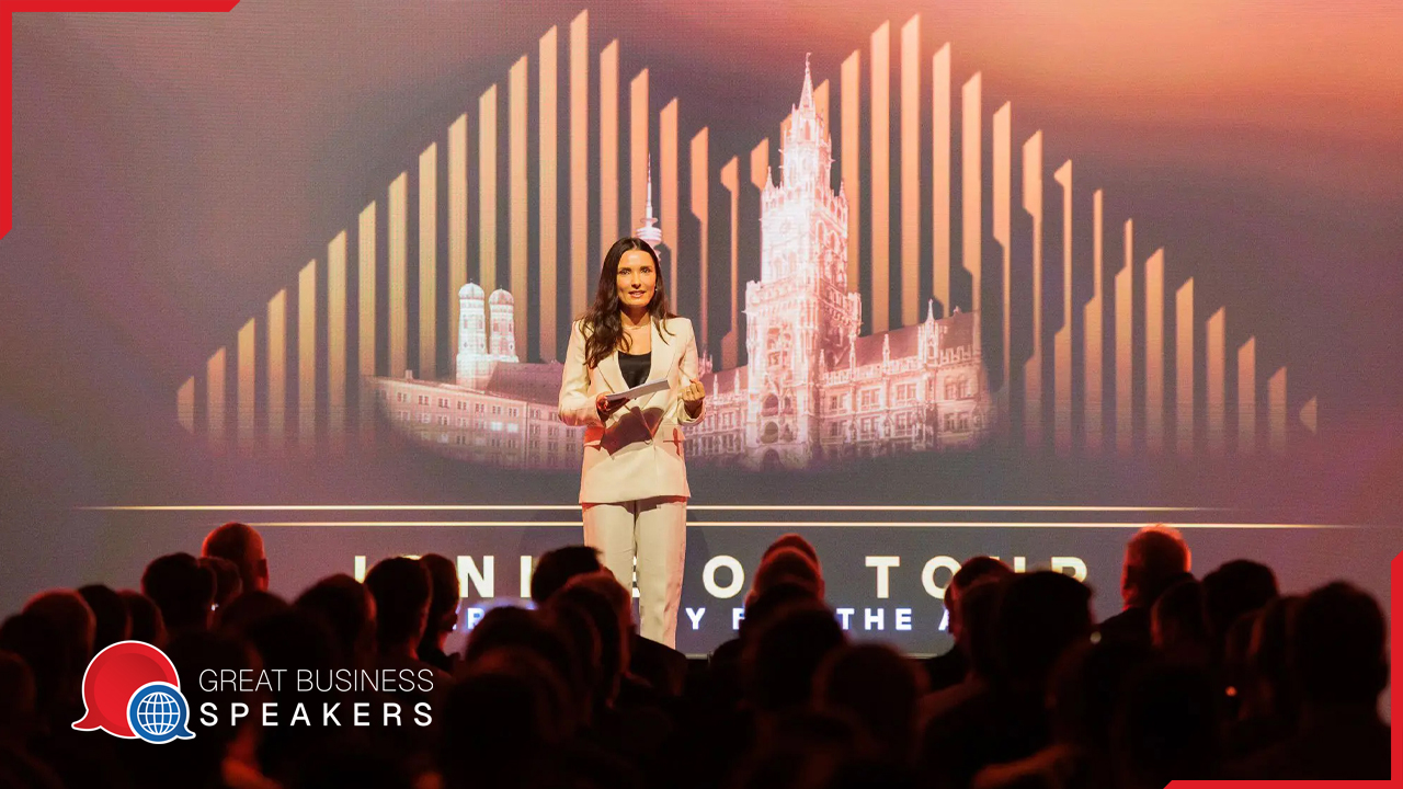 Mounia Berrada- Gouzi hire multilingual presenter speaker book at agent Great Business Speakers