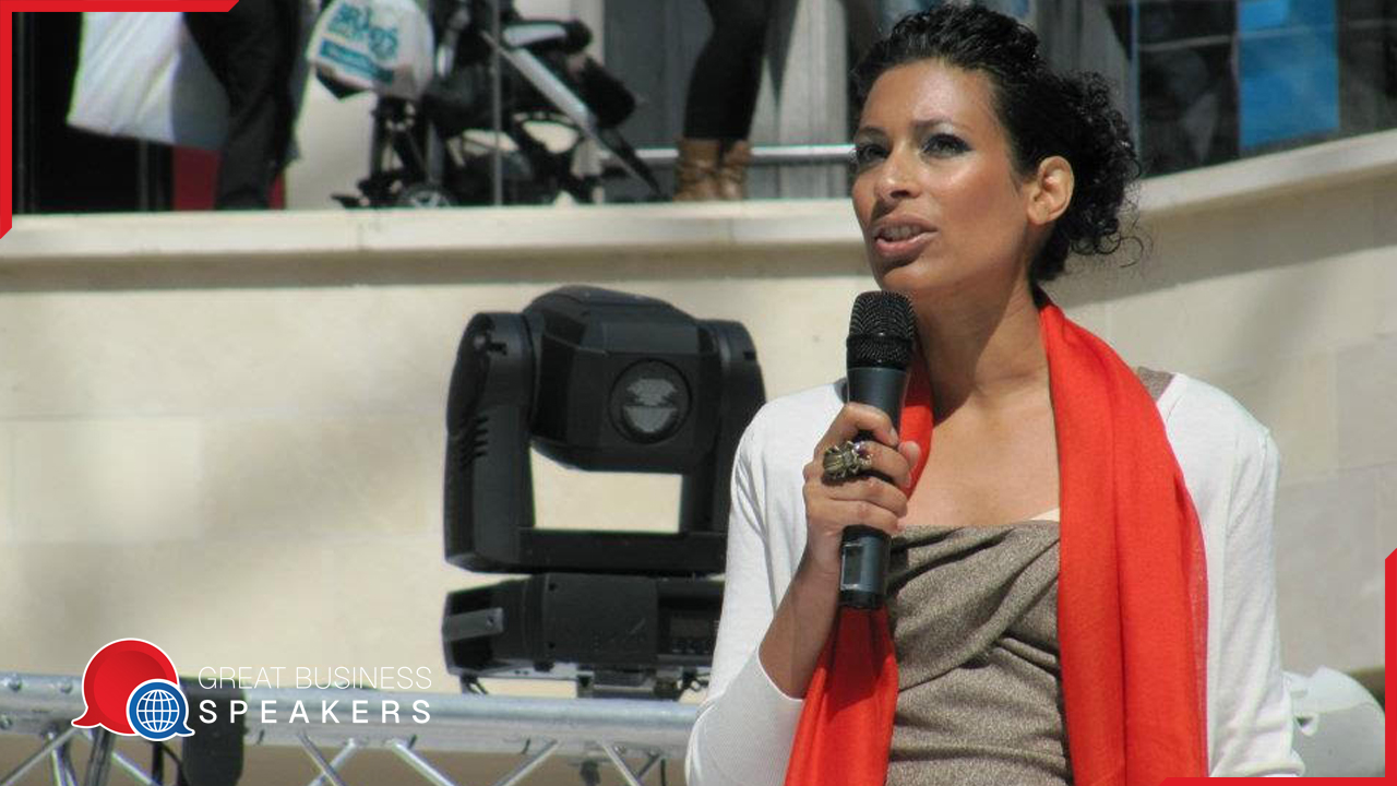 Nadira Tudor hire reporter speaker book at agent Great Business Speakers