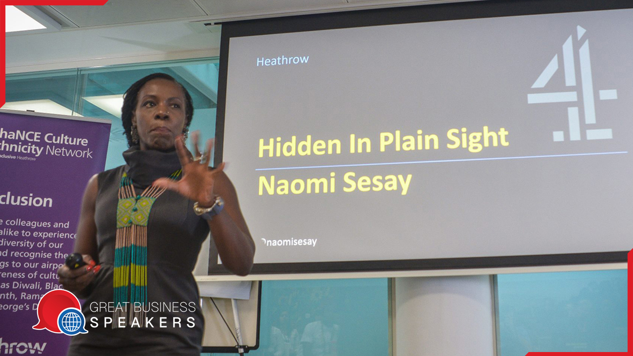Naomi Sesay hire experience in television and media speaker book at agent Great Business Speakers