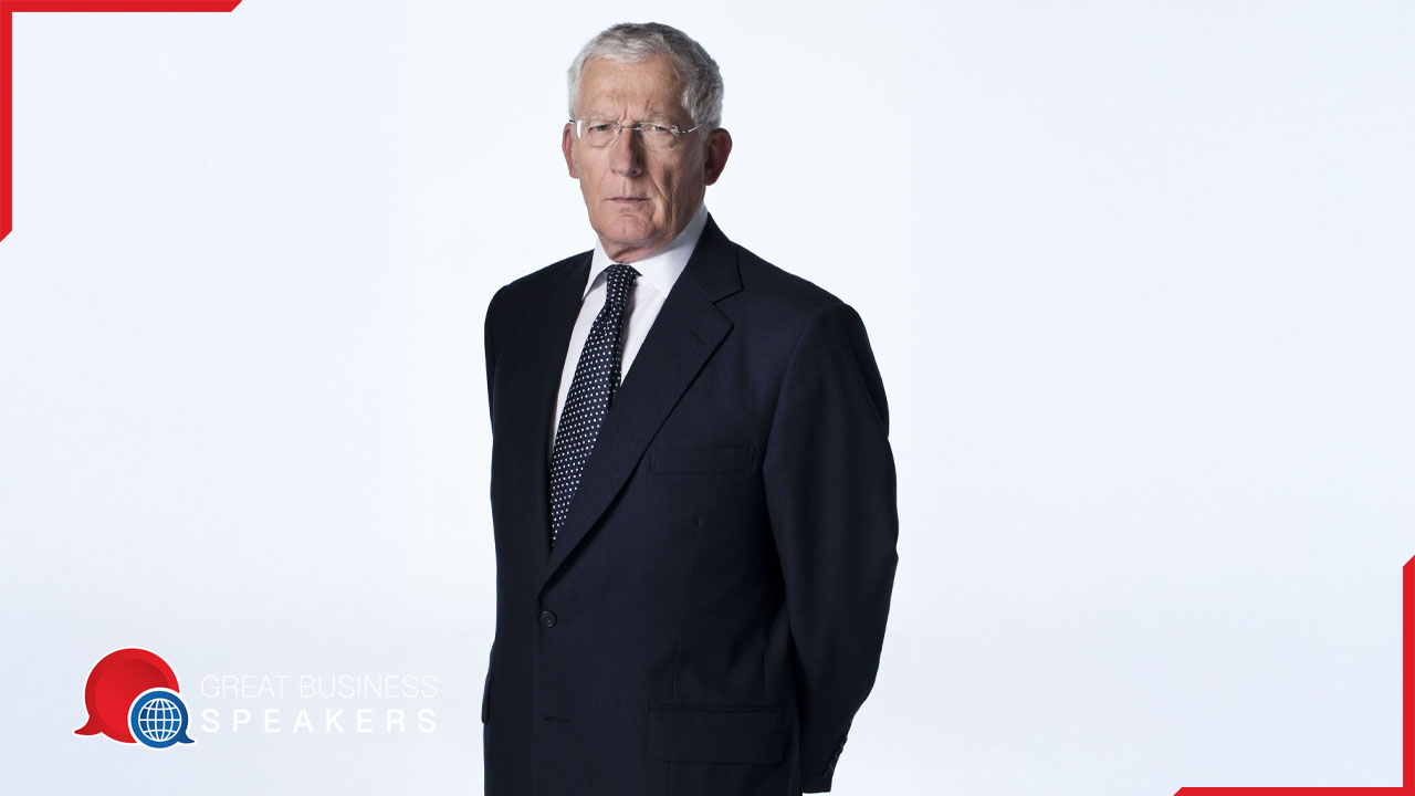 Nick Hewer hire broadcaster speaker book at agent Great Business Speakers