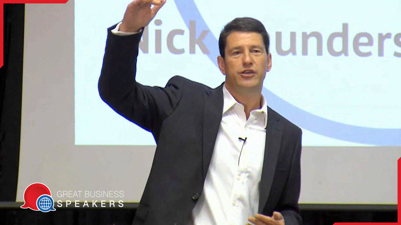 Nick Saunders hire motivational keynote speaker book at agent Great Business Speakers
