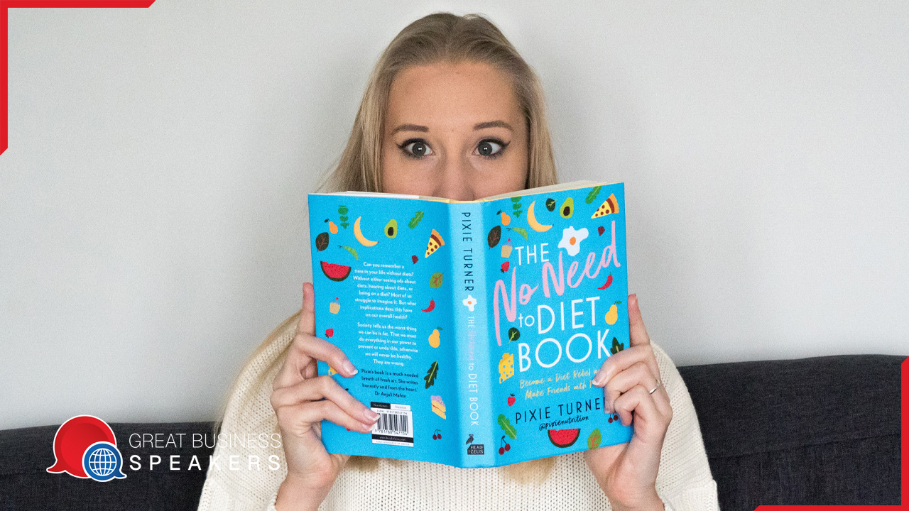 Pixie Turner hire registered nutritionist speaker book at agent Great Business Speakers