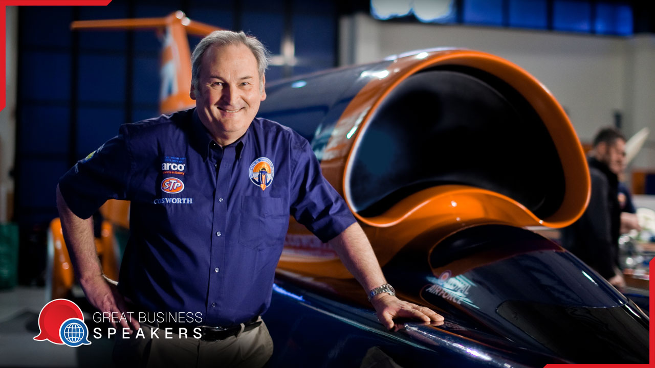 Richard Noble OBE hire entrepreneur speaker book at agent Great Business Speakers.