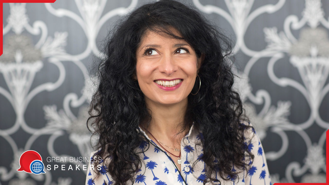 Shappi Khorsandi hire finest comedian speaker book at agent Great Business Speakers