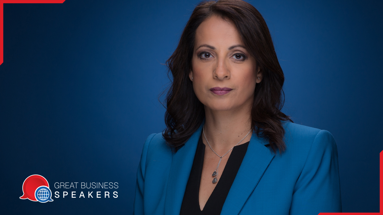 Shiulie Ghosh hire journalist speaker book at agent Great Business Speakers