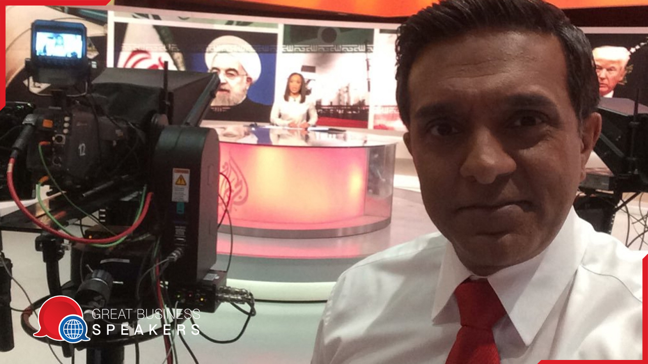 Sohail Rahman hire award winning news anchor speaker book at agent Great Business Speaker
