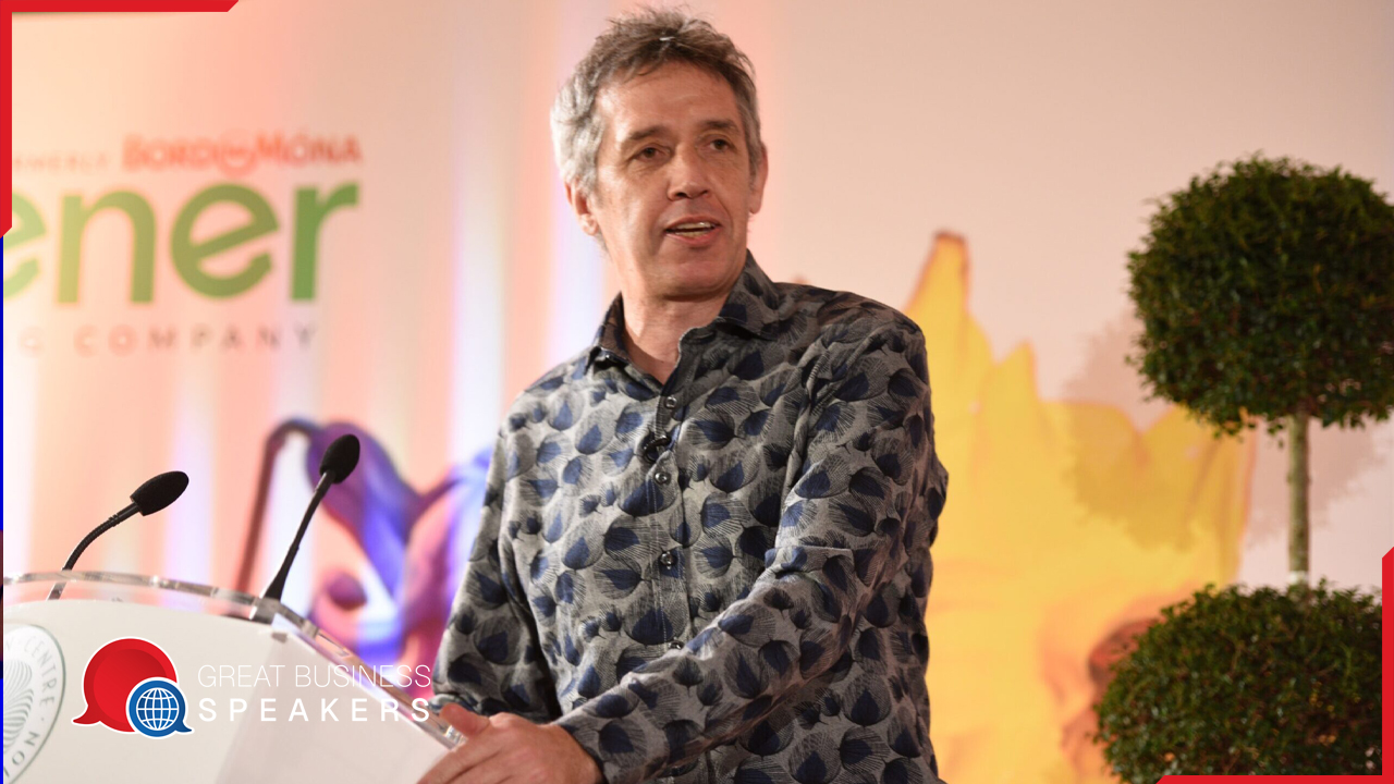 Trewin Restorick hire sustainability speaker book at agent Great Business Speakers