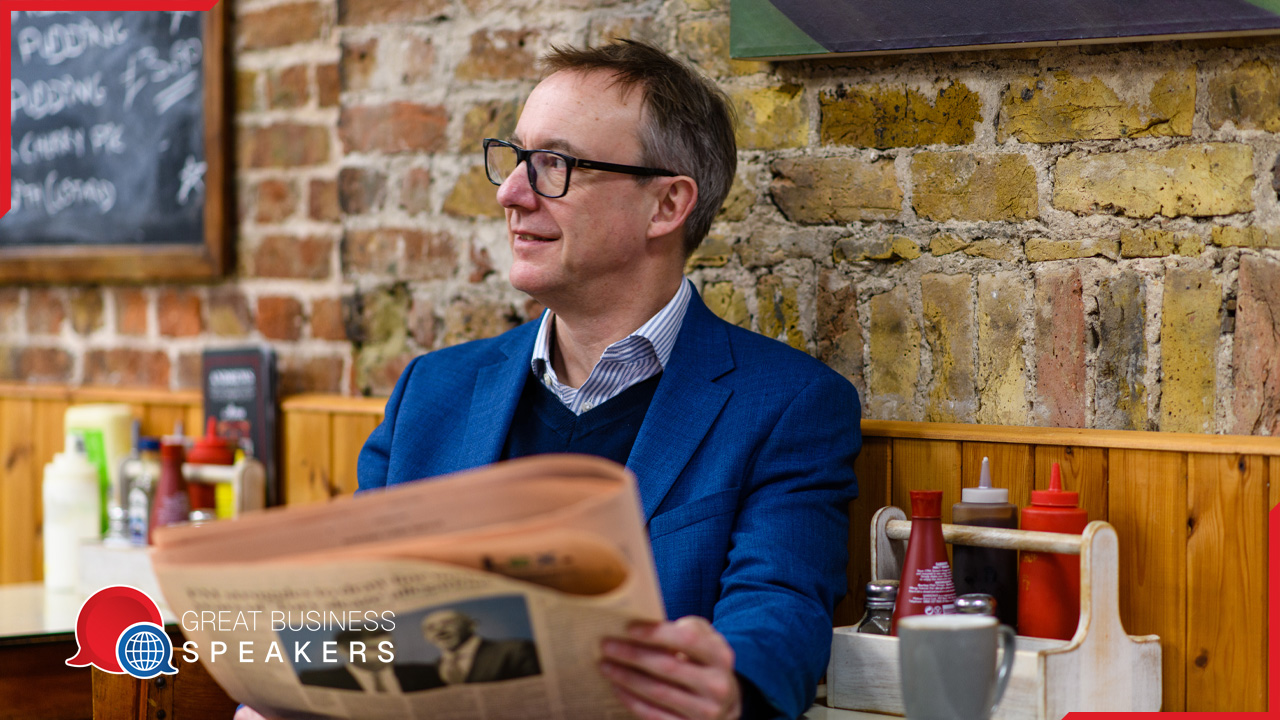 Paul Johnson hire leading economic research Institute speaker book at agent Great Business Speakers