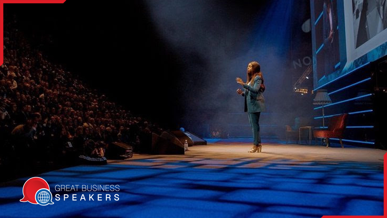 Hayley Mulenda hire keynote speaker book at agent Great Business Speakers