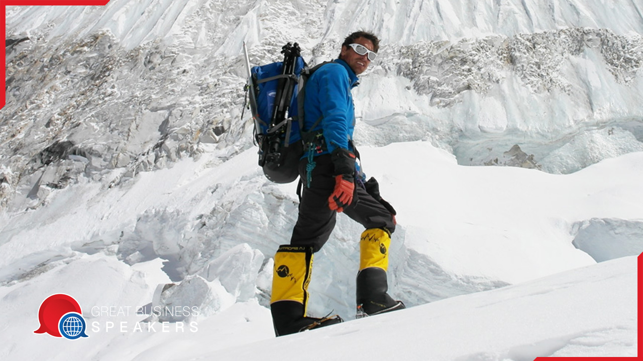 Kenton Cool hire climber speaker book at agent Great Business Speakers