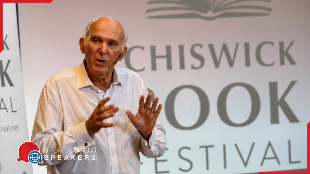Sir Vince Cable hire British politician speaker book at agent Great Business Speakers