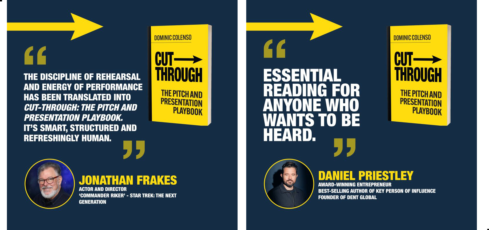 Dominic Colenso - Motivational Sales Leadership cut through book pitch presentation Speaker at official agent Great Business Speakers