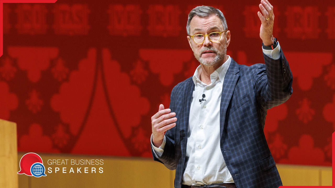 Bill Burke hire founder of the Optimism Institute speaker book at agent Great Business Speakers