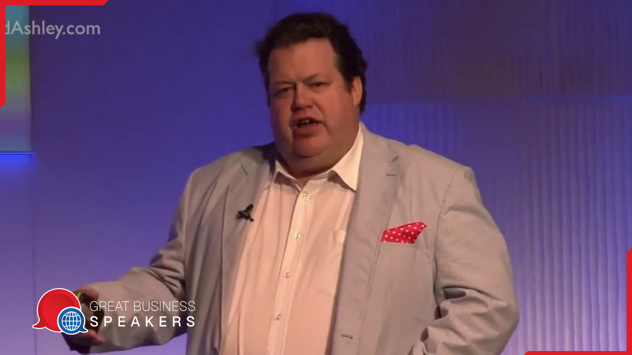 Gerald Ashley hire broadcaster speaker book at agent Great Business Speakers