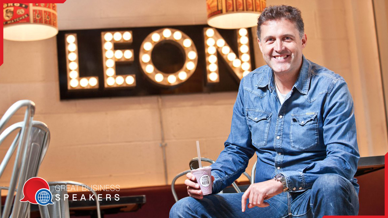 John Vincent MBE hire CEO of the natural food chain LEON speaker book at agent Great Business Speakers
